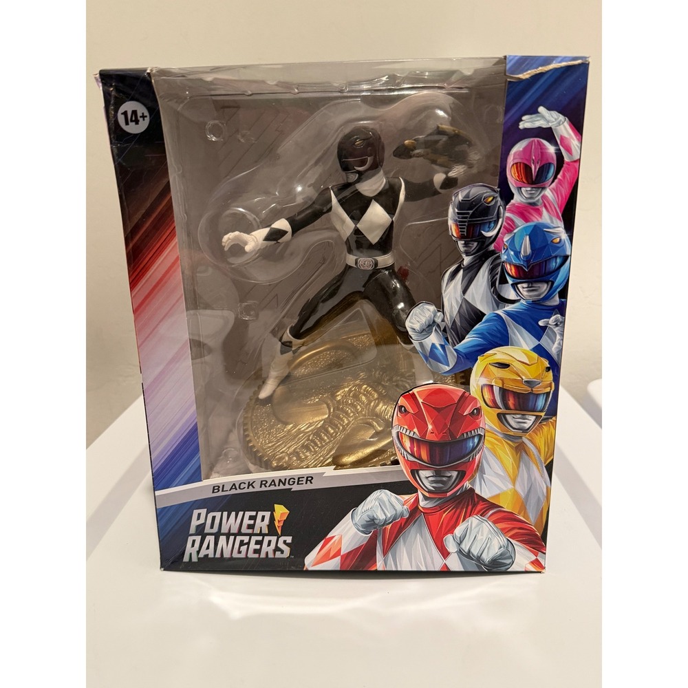 Power Rangers Mighty Morphin Black Ranger Statue Figure Mastodon Zack Taylor NEW
